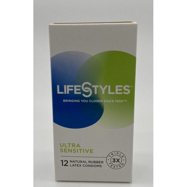 LifeStyles Ultra Sensitive Condoms 12ct NEW EXP 12/31/2026