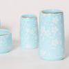 Pottery Buddhist Utensil Set, 6 Pieces, Cosmos Blue