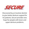 Secure Comfort Strips Waterproof Denture Adhesive - Zinc Free - Extra Firm Hold For Lower Dentures - 15 Strips