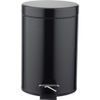 3 Litre Stainless Steel Pedal Bin, Black