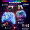 Switch Controllers Wireless for Nintendo Switch/Lite/OLED, 1200mAh Switch Pro Controller, 10 Colors Switch Light up Controller, Switch Turbo controller with Turbo/Gyro/Vibration/Motion Control/Wake up