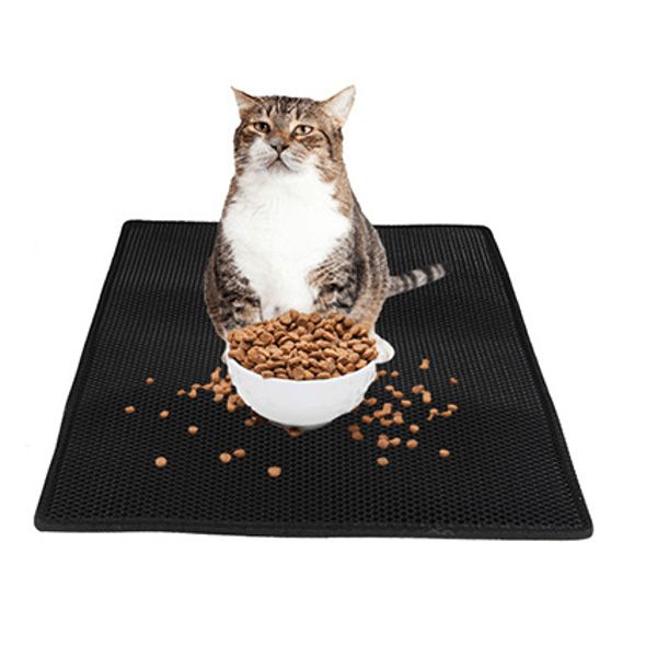 Honeycomb Cat Litter Trapper: The Ultimate Solution For Clean And Tidy Floors! - Black / 40X50Cm