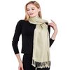 Beige Solid Colour Design Shawl Scarf Wrap Stole Throw Pashmina CJ Apparel NEW(Size: One Size)