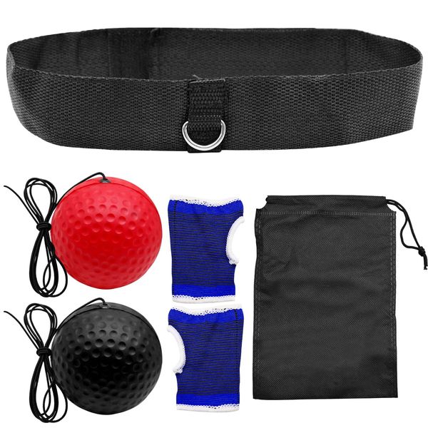 Boxen Reflexball, Boxen Training Ball, Reflex Ball Boxbälle mit Kopfband Boxtraining Trainingsgerät Reaktionsball Boxing Equipment für Reaktion, Agilität, Schlaggeschwindigkeit, Kampffähigkeit
