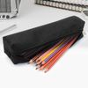 Waytex Multi-Purpose Small Rectangular Pencil Case 21 x 4 x 4 cm Soft Textile, Black, School Pencil Case