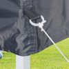 10 x 10FT Pop Up Height Adjustable Canopy Tent Folding Canopy w/Ropes Stake Grey
