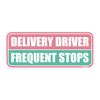 GEEKBEAR Delivery Driver Frequent Stops Magnet_Rectangular Type (1 Pack) (Light Pink/Turquoise)