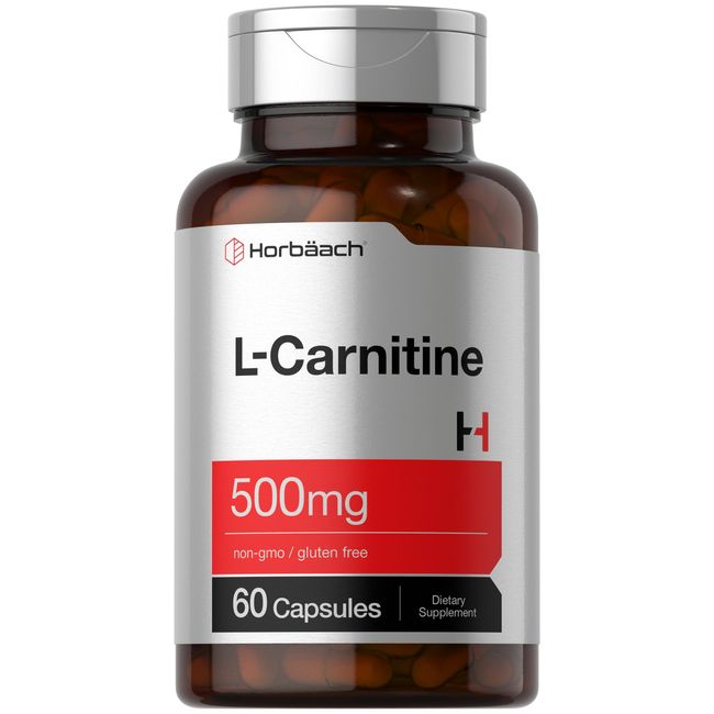 L Carnitine 500 mg | 60 Capsules | Non-GMO, Gluten Free | by Horbaach