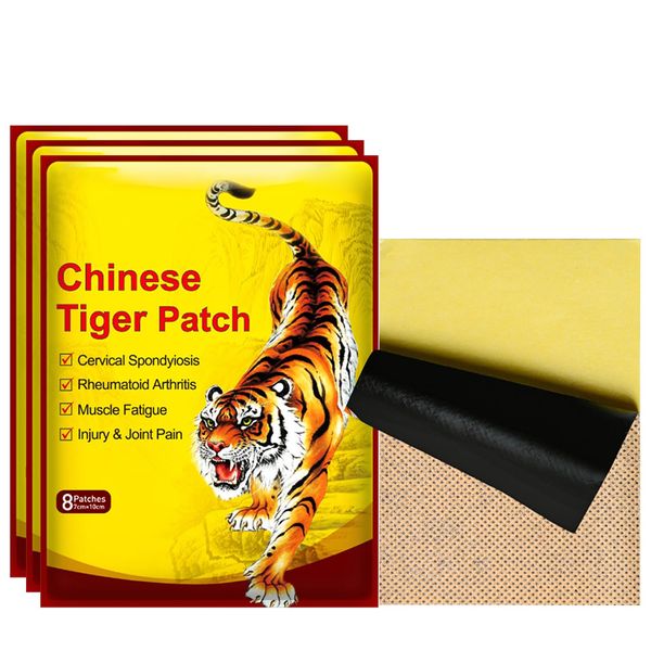 24 Stück Schmerzlinderung Patch, Schmerzlinderung Wärmepflaster Aufkleber, Tiger Schmerzlinderung Patch, für den ganzen Körper Rücken Nacken Schulter Hals Wohltuende Wärme gegen Schmerzen