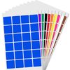 1200 Pack - 25mm Square Coloured Labels Stickers, 10 Colours