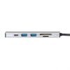 Digio2 PD Compatible USB Type-C Aluminum Docking Station 15cm Silver UD-C01SSL
