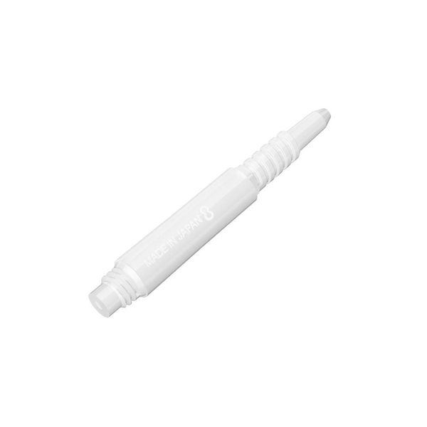 8 Flight Dart Shafts, Moulded Flight System, White, Short 19mm