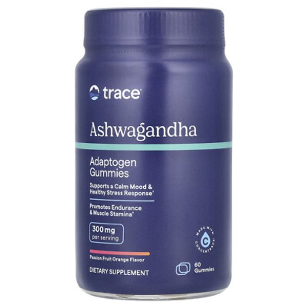 Ashwagandha Adaptogen Gummies, Passion Fruit Orange, 60 Gummies