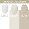 Bemis Slow Close Toilet Seat Round White Easy Clean Hinges Durable Plastic