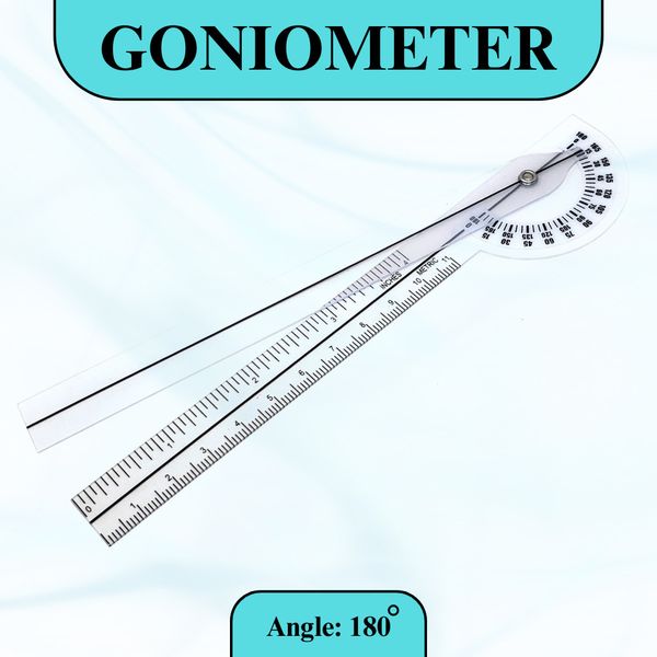 Medical Goniometer Therapy Angle Protractor 180° for Health Professionas & PTs