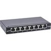 InLine® Patch Panel Cat.6A 0.5U 8-Way for Table / Wall / DIN Rail with Dust Cover