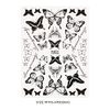 No.026_Butterfly, Lettering, 2 Week Tattoos, Henna Tattoos, Jagua Tattoos, Korean Tattoos, nvy, Free Size