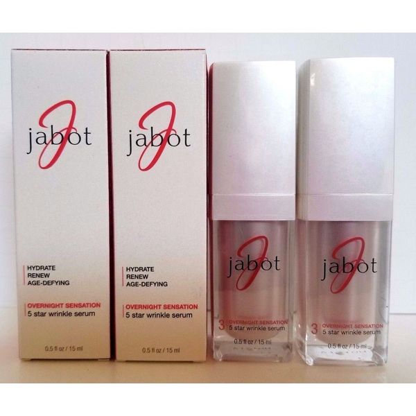 2 pcs Jabot OVERNIGHT SENSATION 5 star wrinkle Serum 0.5 oz each SEALED