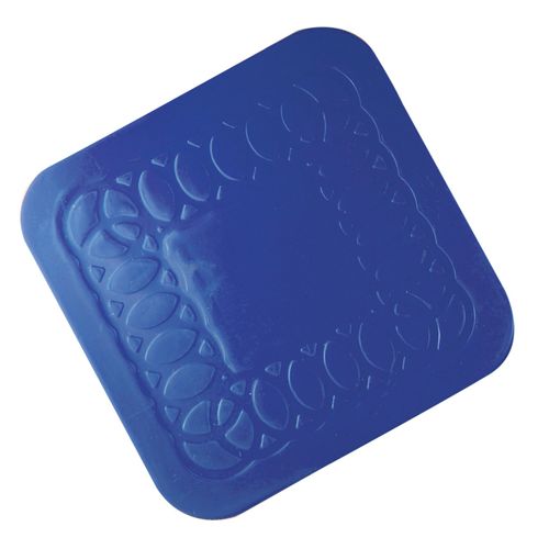 Tenura Blue Non Slip Heat Proof Coasters Square 9x9 cm for Coffee, Tea, Beer, Mug, Wine on Tables, Counters, Cabinets Pack of 4