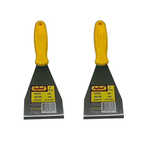 WALL SCRAPER/CHISEL 3" (2 PACK) Ingersoll Stainless Steel