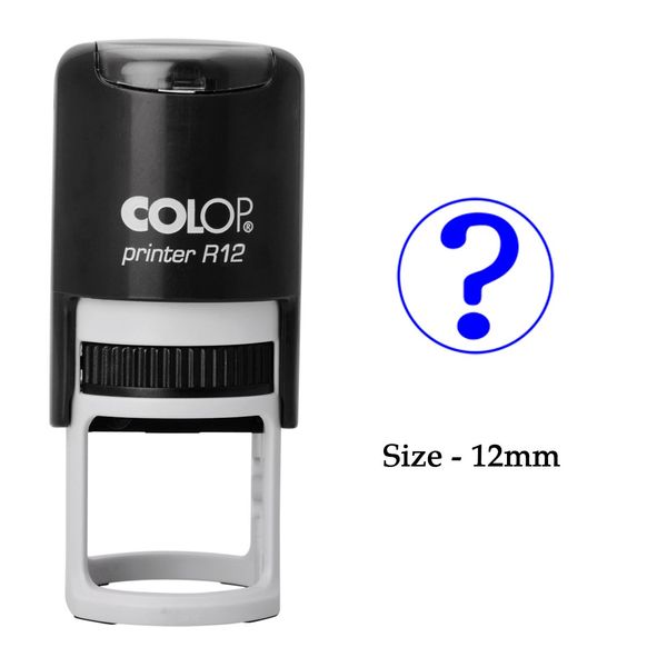 Question Mark Print Plastic Stamp Clear Print For Office Use Colop Self-Inking Stamp
