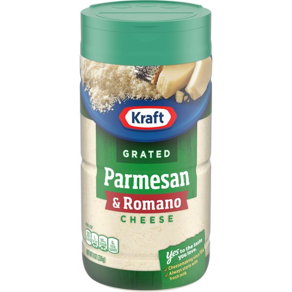 Kraft Parmesan & Romano Grated Cheese (8 oz Shaker)