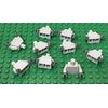 Lego 10 Light Bluish Gray Plain Mini Figures Torso With Dark Bluish Gray Hands