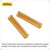 uxcell 10pcs 3D Printer Heating Bed Spring, 8mm OD 35mm Length Light Load Compression Mould Die Spring 3D Printer Compression Spring for 3D Printer Electric Part, Yellow