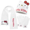 Hello Kitty Girls 3 Piece Hat Scarf Gloves Set, White