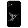 iPhone 11 Line Art Bird & Ornithologist Ruby-Throated Hummingbird Case