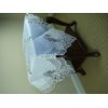 White 51'' Square Embroidered Embroidery Fabric Wedding Tablecloth Table Cover