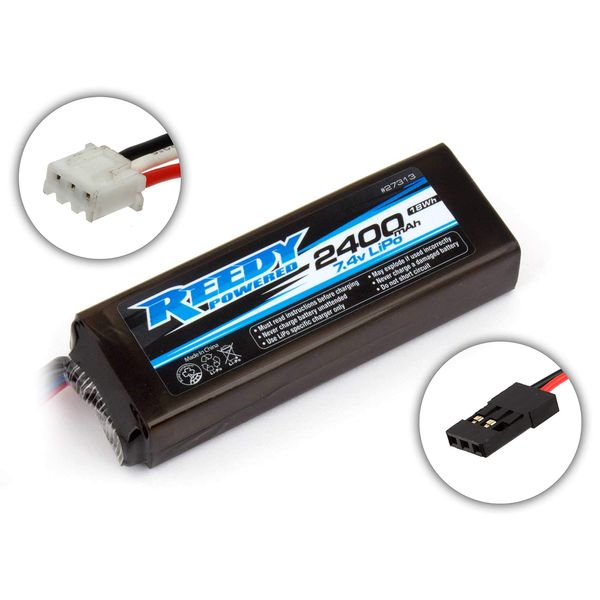 Team Associated Reedy LiPo Pro TX/RX 2400mAh 7.4V Flat ASC27313 Car Batteries & Accessories