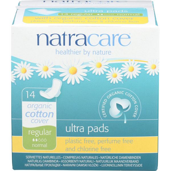 Natracare Ultra W/Wings Pads, 14 CT EA