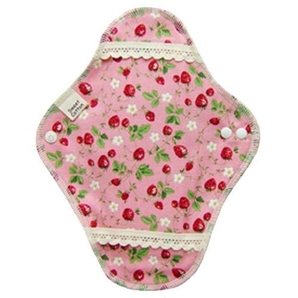 Organic Cotton Cloth Napkin D Series Regular: Pink Strawberry