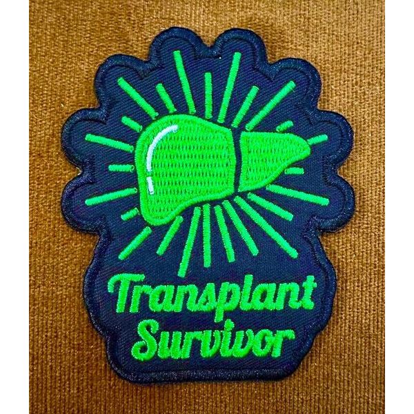 STUNNING "TRANSPLANT SURVIVOR" EMBROIDERED IRON-ON PATCH...