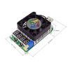 DollaTek USB Load Tester Electronic Load Tester Resistor Module 35W LD35 USB Interface Discharge Adjustable Constant Current Intelligent Temperature Control with Cooling Fan
