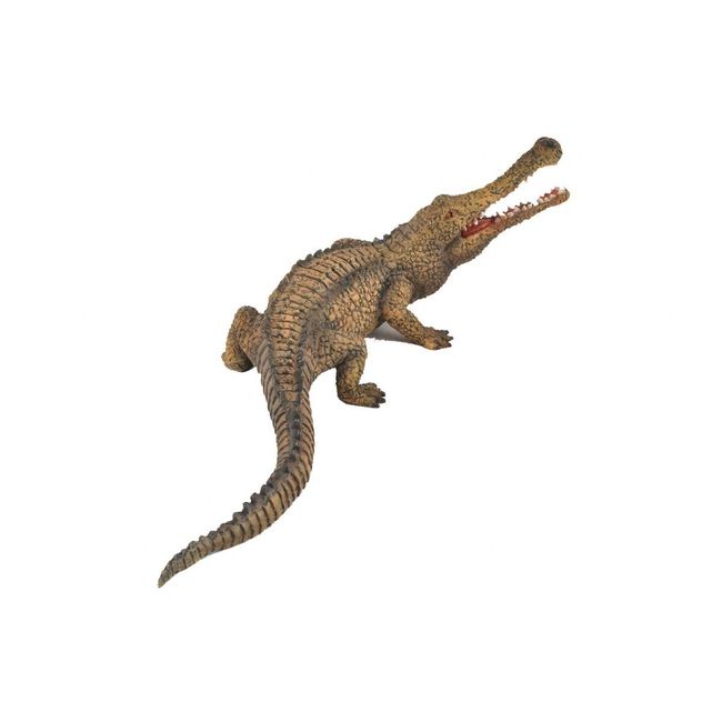 CollectA Prehistoric Life Sarcosuchus Toy Dinosaur Figure - Authentic Hand Painted & Paleontologist Approved Model, 7.3"L x 2"H