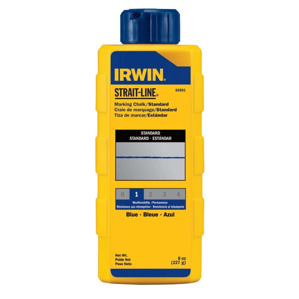 Irwin Strait Line 64901 Permanent Blue Marking Chalk 8oz Job Site Mark Tools