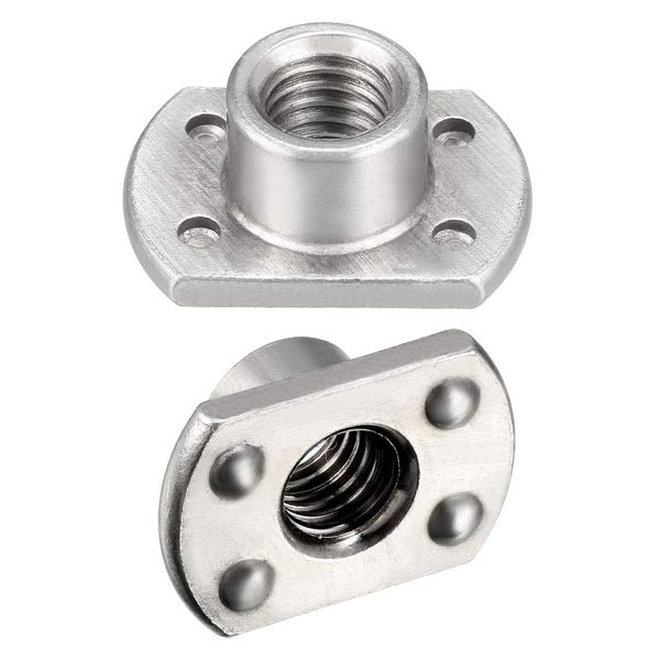 sourcing map Weld Nuts,M8 Tab Base UNC Carbon Steel Machine Screw 4 Projection Silver 10Pcs