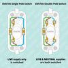 ElekTek Low Profile in-Line Torpedo Switch 2 Amp Double Pole Use 2 or 3 Core Flex White