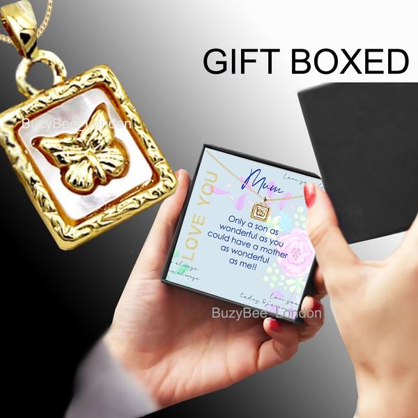 Mother and son Gifts Mum Mothers Day Gift From Son Birthday Necklace BOXED