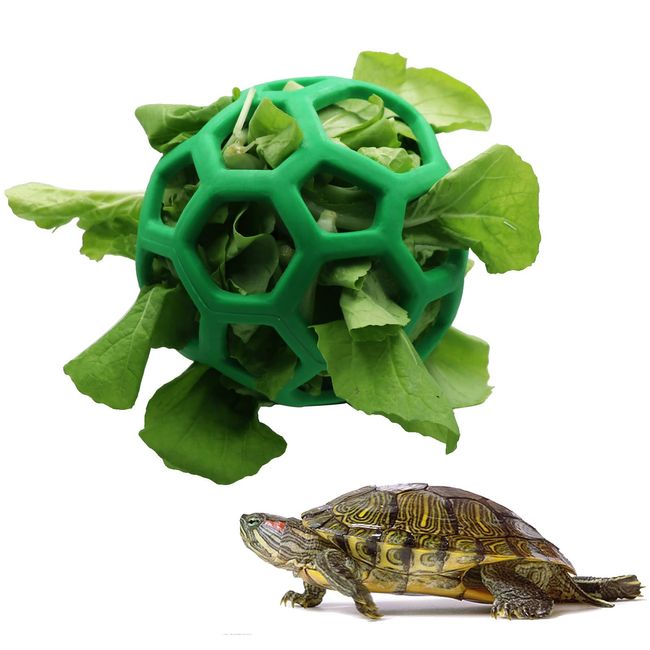 LODCZIOE Schildkröte Leckerli-Ball Spielzeug Heu Feeder Ball, Fütterung Grasball für Schildkröte Schildkröte, Obst Gemüse Futterspender Halter Futtersuche Spielzeug für Kleintiere Haustier