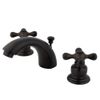 Kingston Brass KB945AX Victorian Mini Widespread Lavatory Faucet with Metal Cross Handle, Oil Rubbed Bronze,4-Inch Adjustable Center