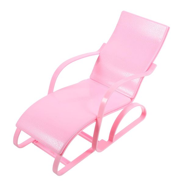 UPKOCH Dollhouse Decoration, Lounge Chair Model Mini Plastic Beach Sunbath Chair Longue Deck Chair Craft Dollhouse Accessories