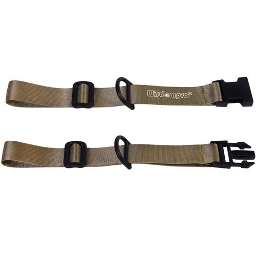 Wisdompro Chest Strap, Backpack, Anti-Slip Belt, Buckle Type, Adjustable, Backpack/Backpack Band, Fixed Shoulder Straps, Khaki, Set of 1 Pair, Khaki