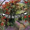 Mr & Mrs Wedding Bunting Cardboard Wedding Decoration, Black