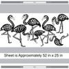 Flamingo Skeleton Wall Decal Kit - Tropical Halloween Decal by Chromantics