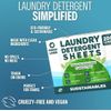 Natural Laundry Detergent Sheets. 200 Loads. Eco Friendly, Fresh Linen Scent