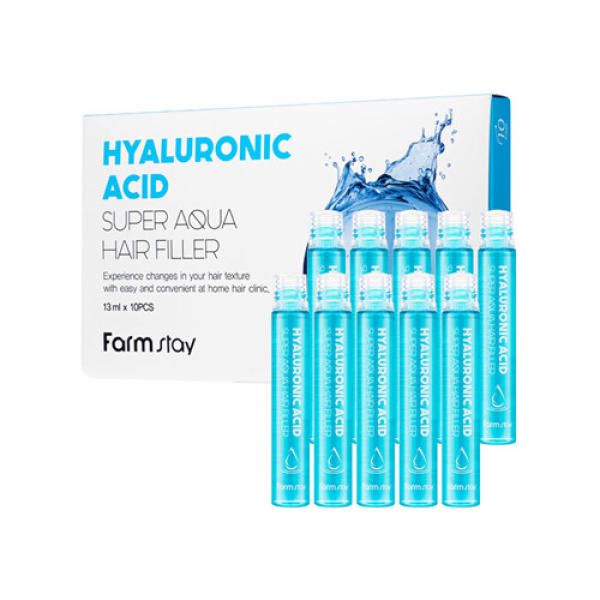 [Farm Stay] Hyaluronic Acid Super Aqua Hair Filler 13ml (10 sheets)