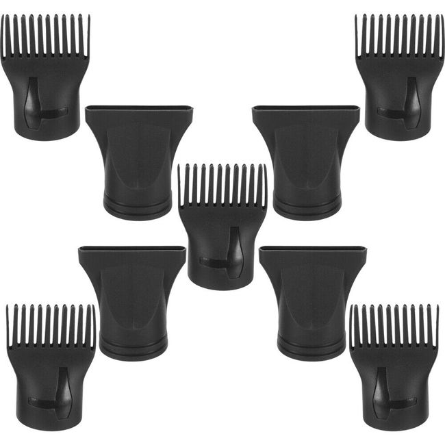 10pcs Replacement Blow Flat Hair Drying Nozzle and Combs Blow Dryer Attachments